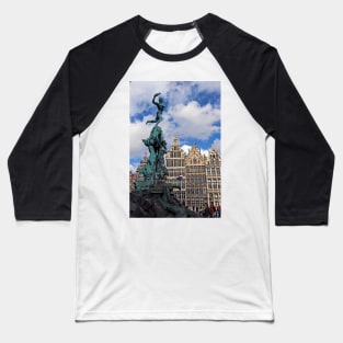 Brabo Fountain - Antwerp, Belgium (VI) Baseball T-Shirt